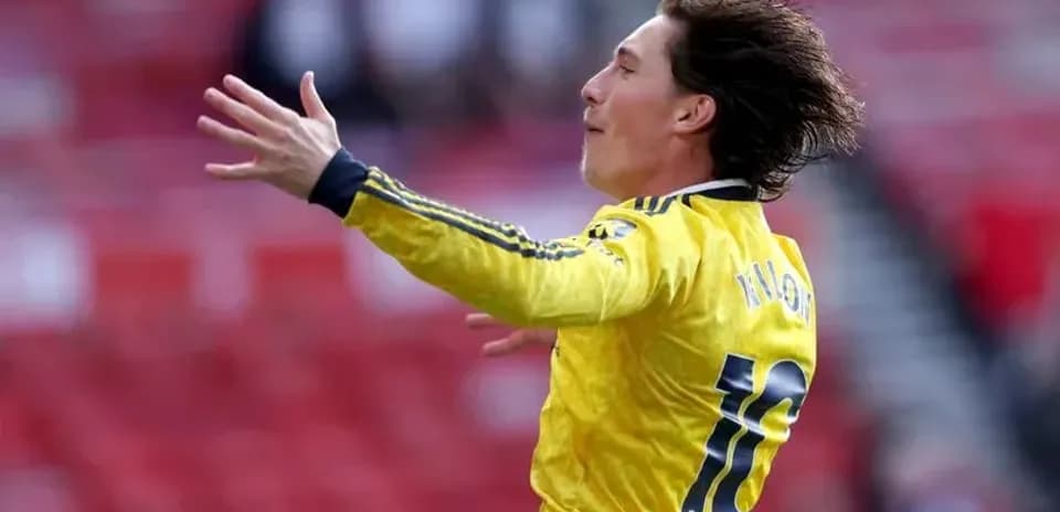 Player celebrating after scoring a goal