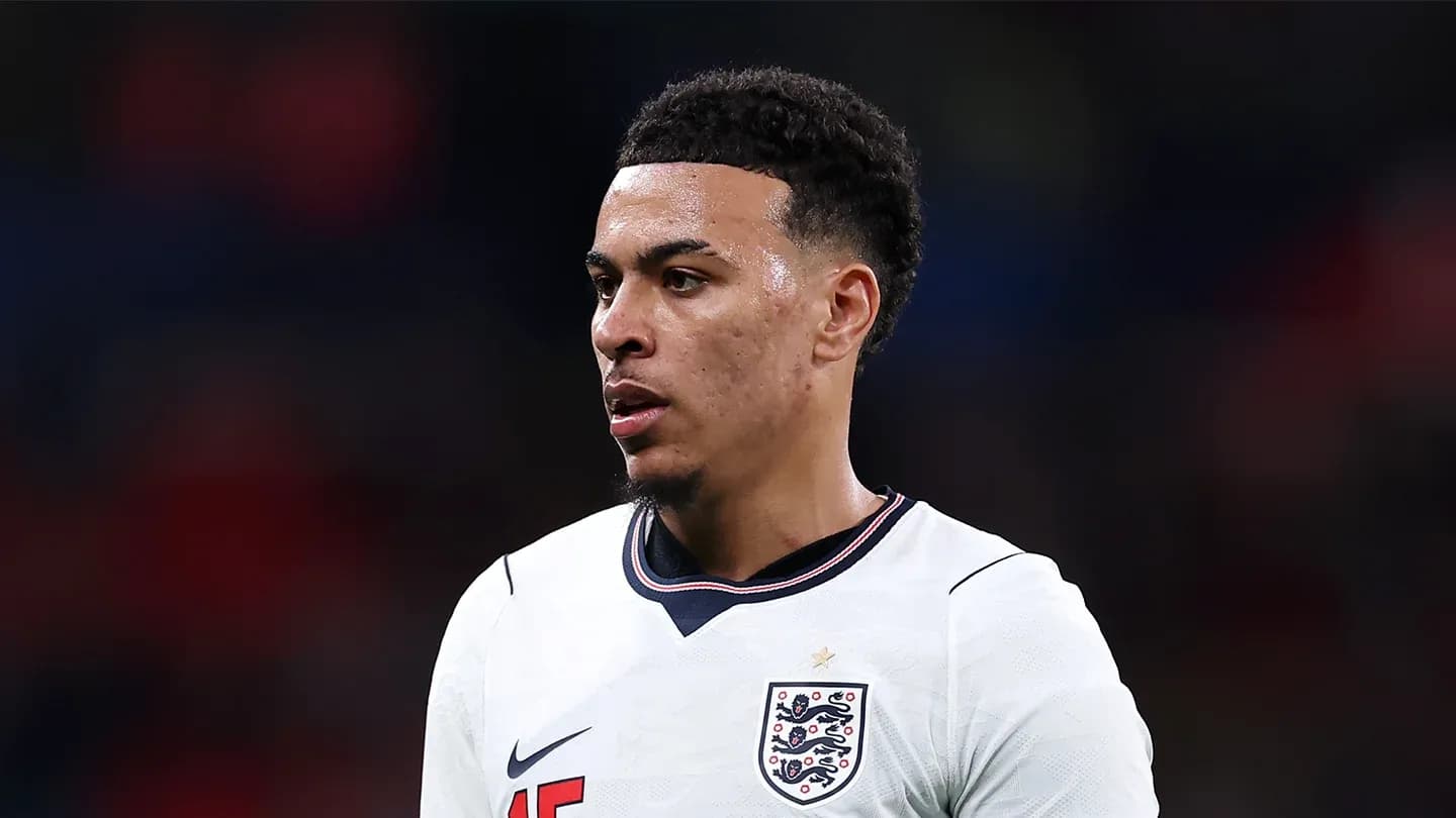 Player in England kit during match action