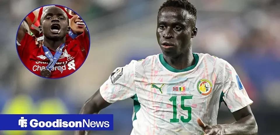 Senegal player in action during football match