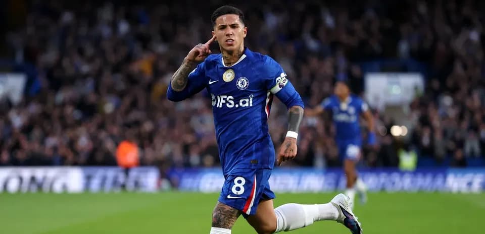 Chelsea player celebrating during Premier League match