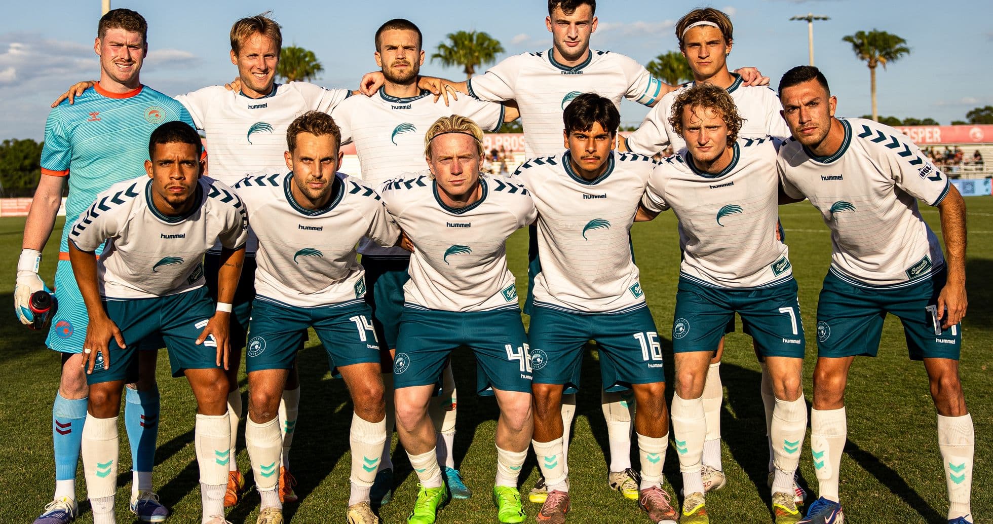 Naples team lineup before USL League One Cup match