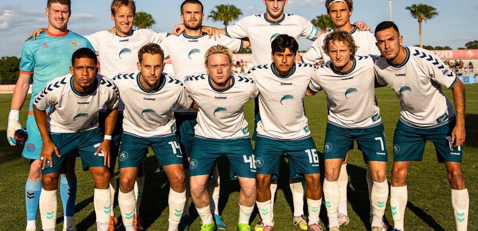 Naples team lineup before USL League One Cup match