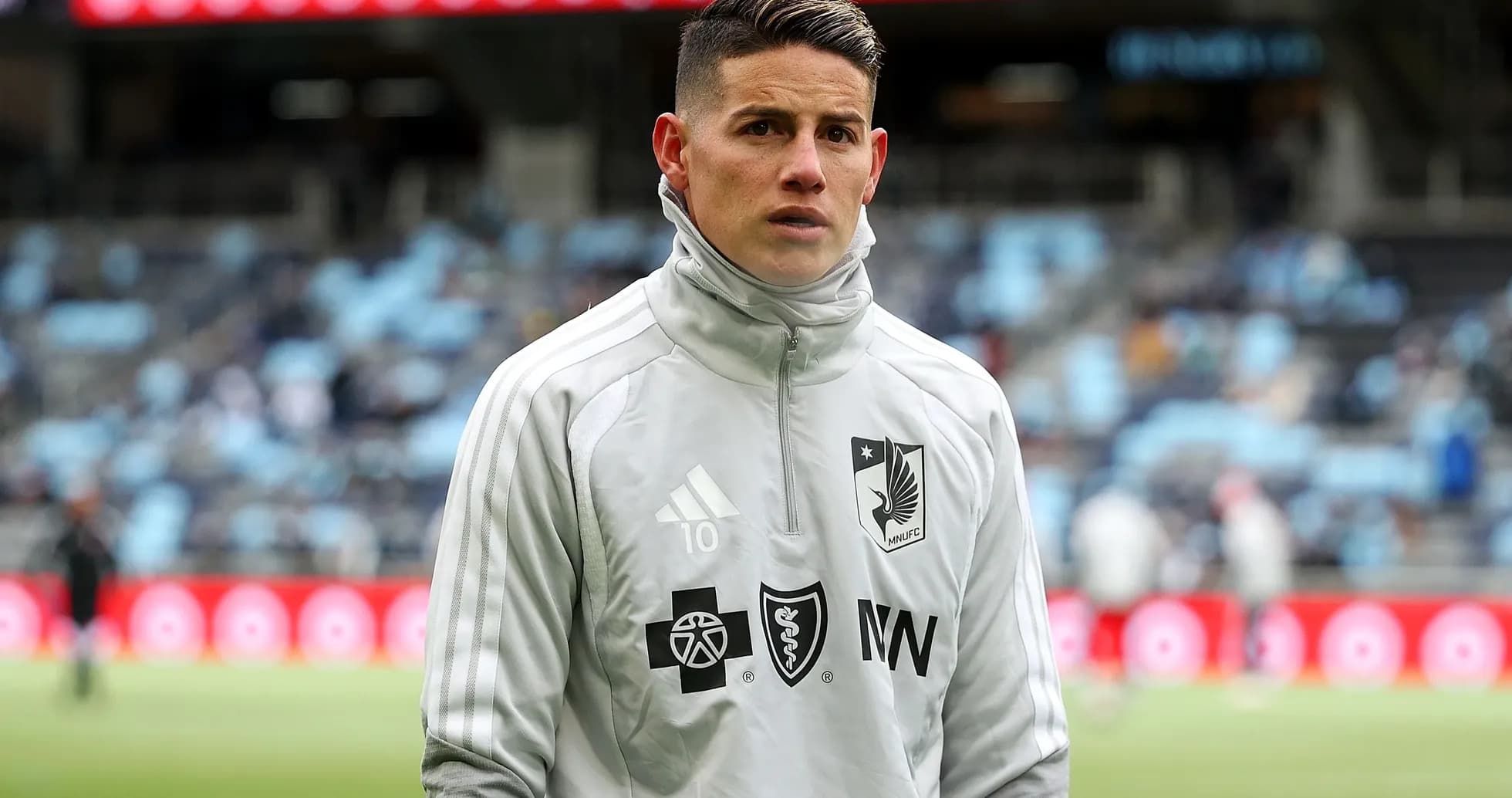 Player in training gear before a match