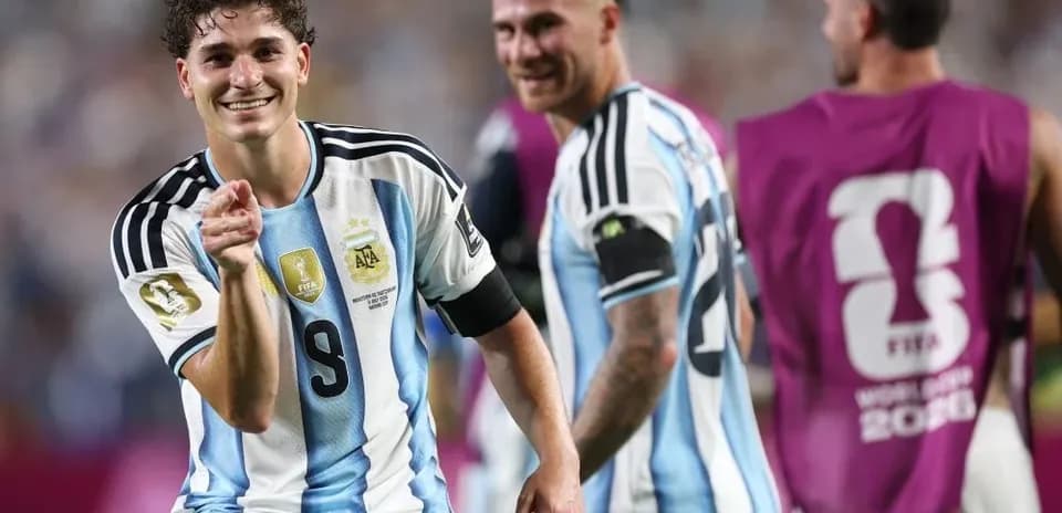 Argentinian player celebrating during a match