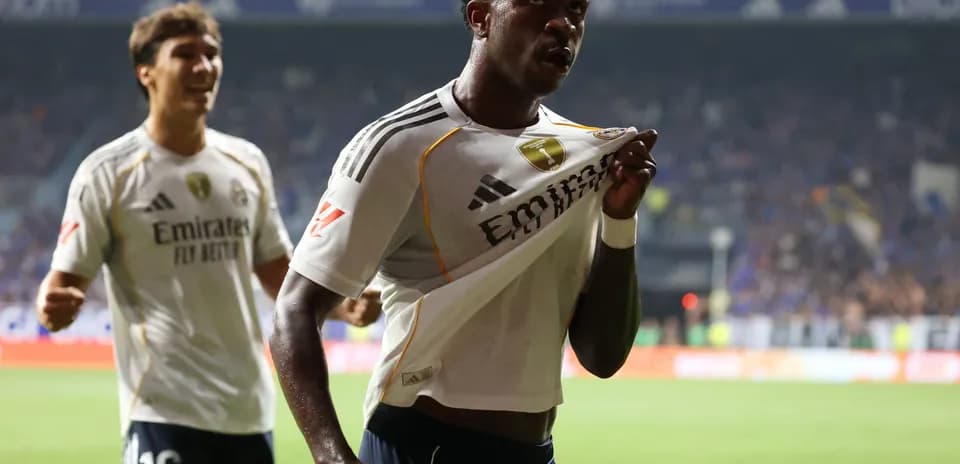 Vinicius Junior celebrating goal for Real Madrid