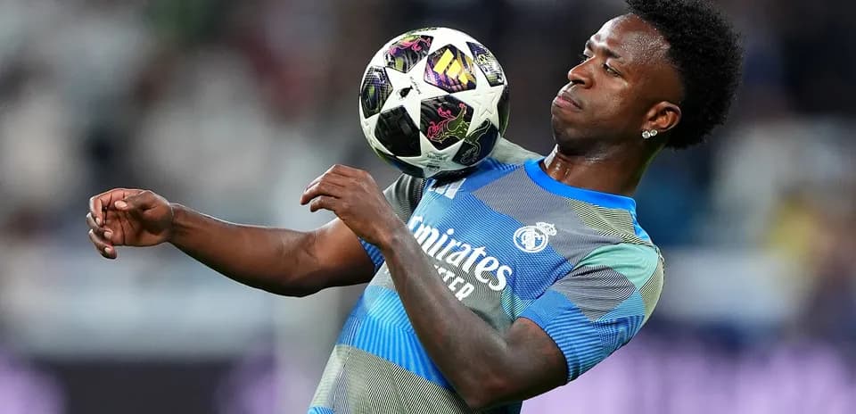 Player controlling ball during warm-up session