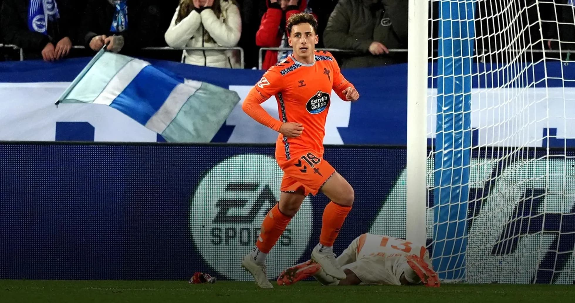 Celta Vigo player celebrating after scoring goal