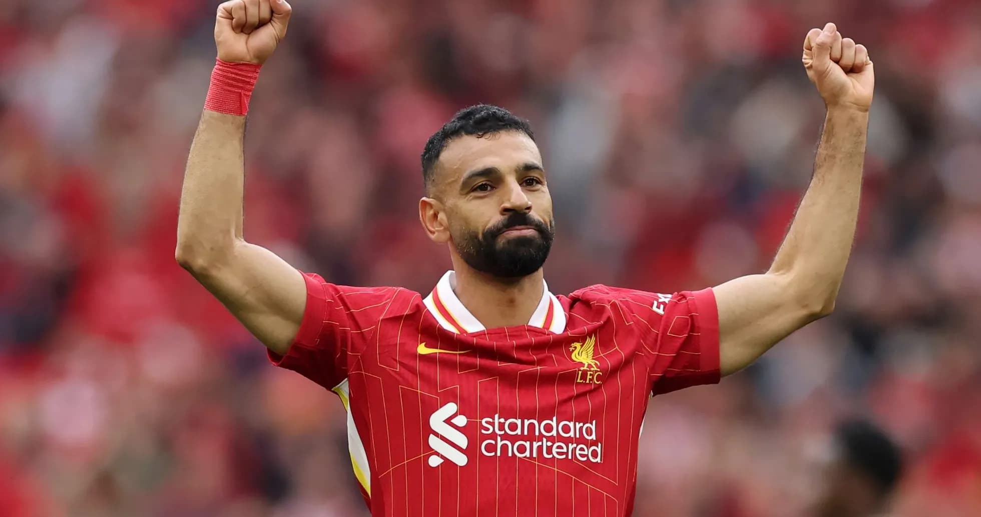 Mohamed Salah celebrating during Liverpool match