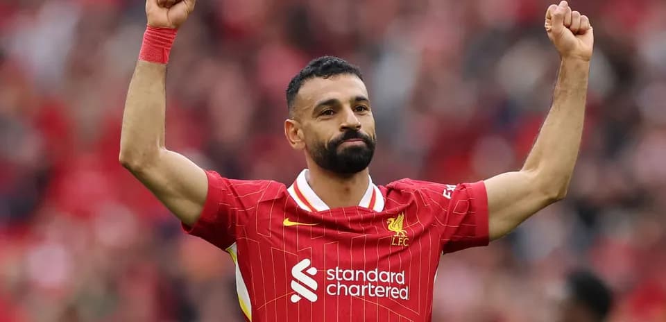 Mohamed Salah celebrating during Liverpool match