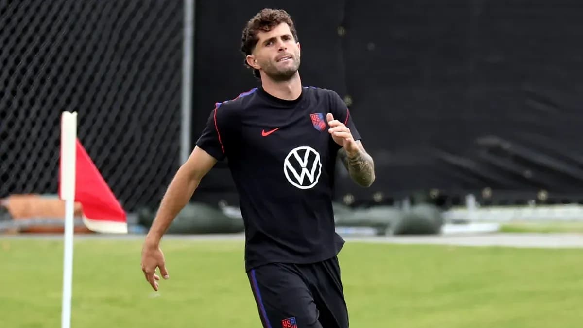 Player jogging during training session on field