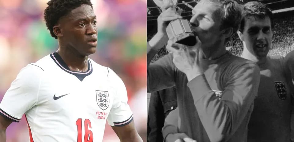 Current and historic England players side by side