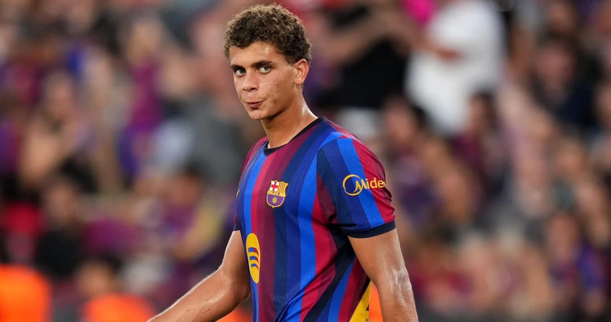 Barcelona player on the pitch during match