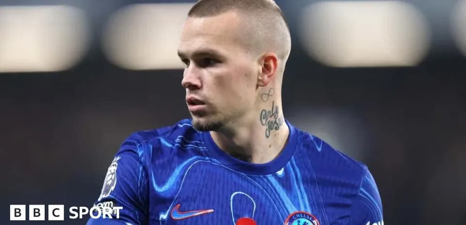 Player in Chelsea jersey during match