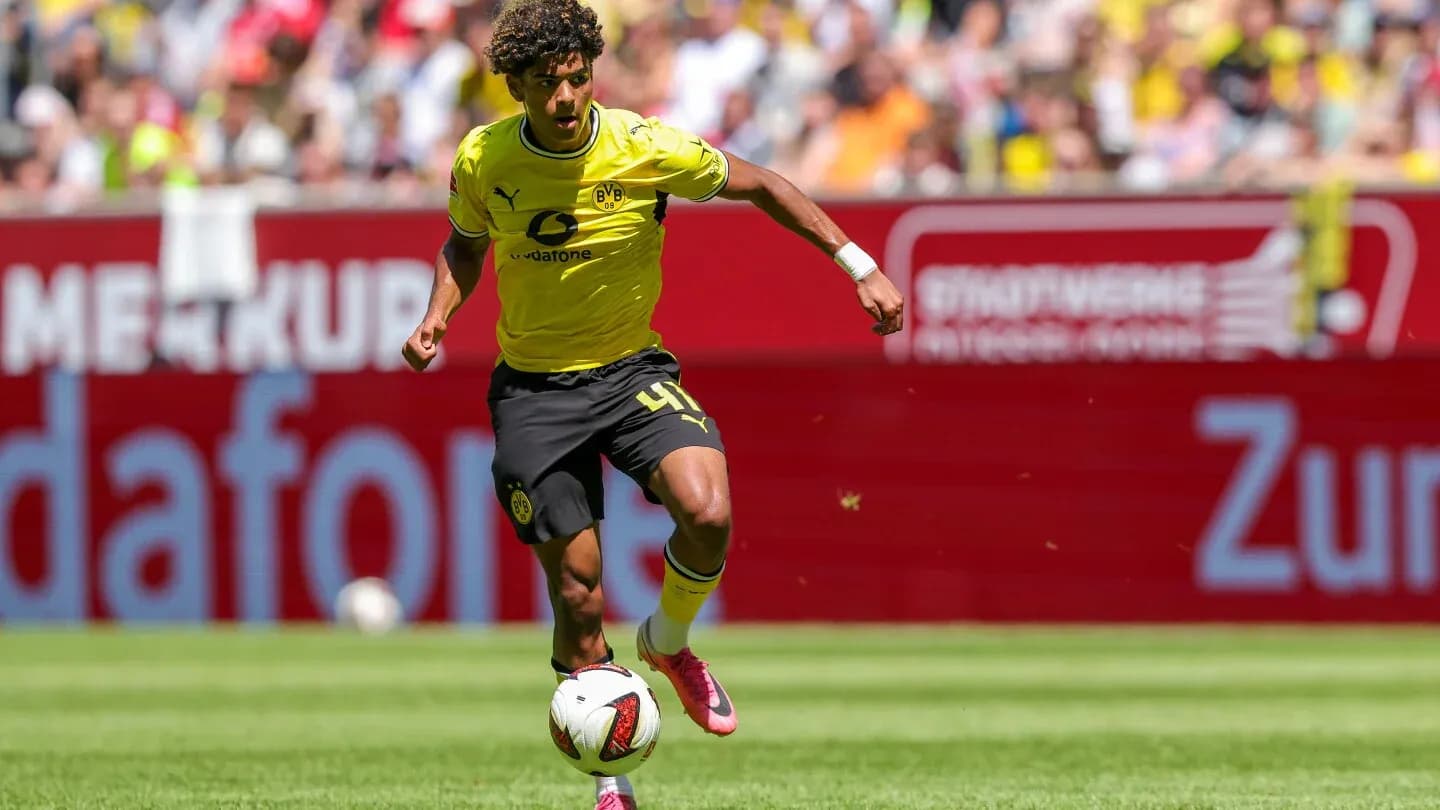 Player dribbling the ball during a match