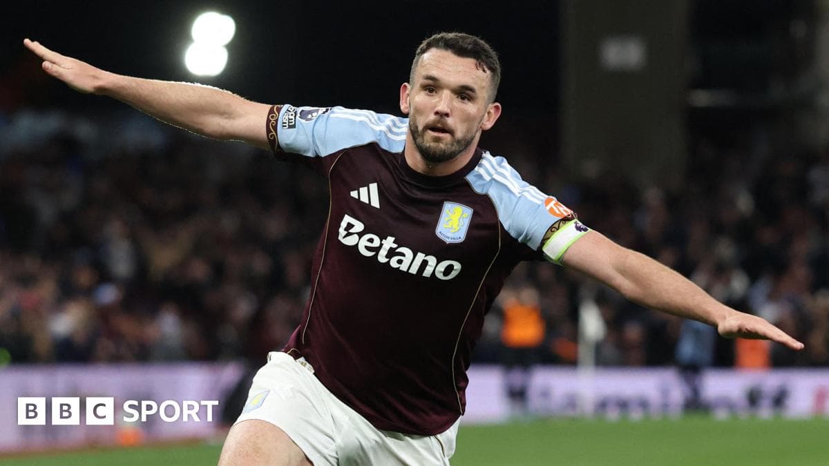 Player celebrating after scoring for Aston Villa