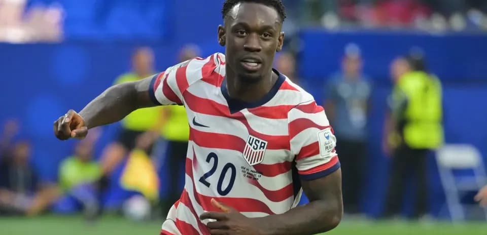 Player celebrating after scoring for the USA team