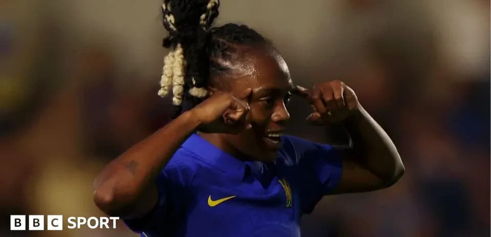 Chelsea player celebrating a goal during match