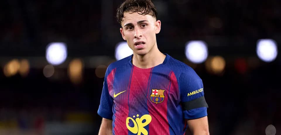 Barcelona player wearing team jersey during match