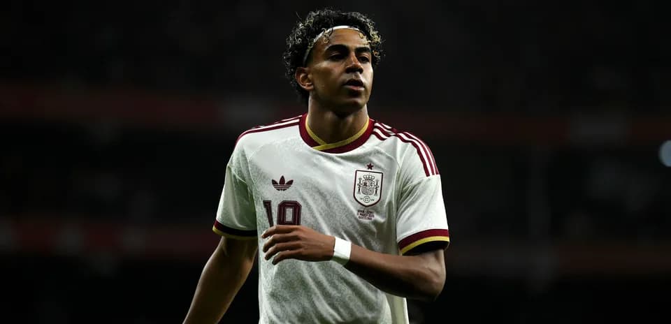 Player wearing Spain jersey during match