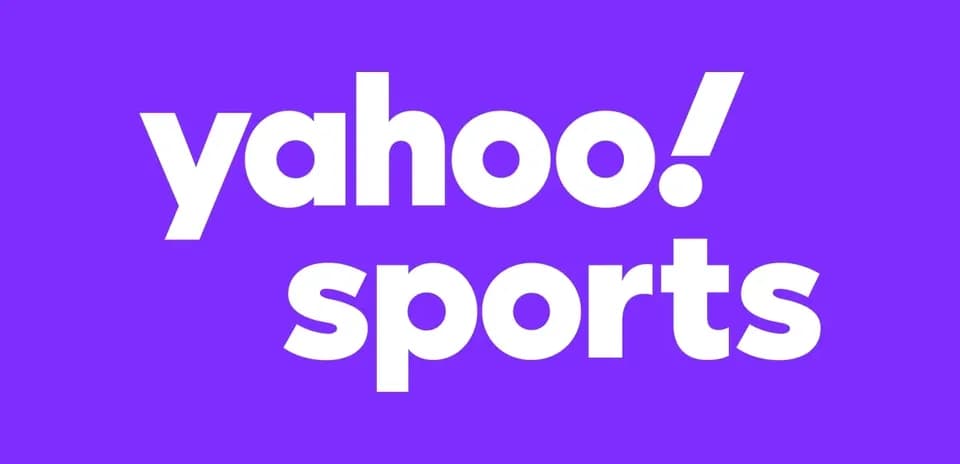 Yahoo Sports logo on purple background