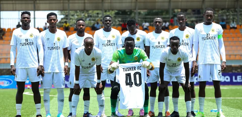 Tusker FC team posing before the match