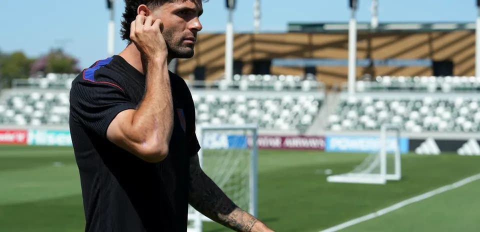 Christian Pulisic training before World Cup match