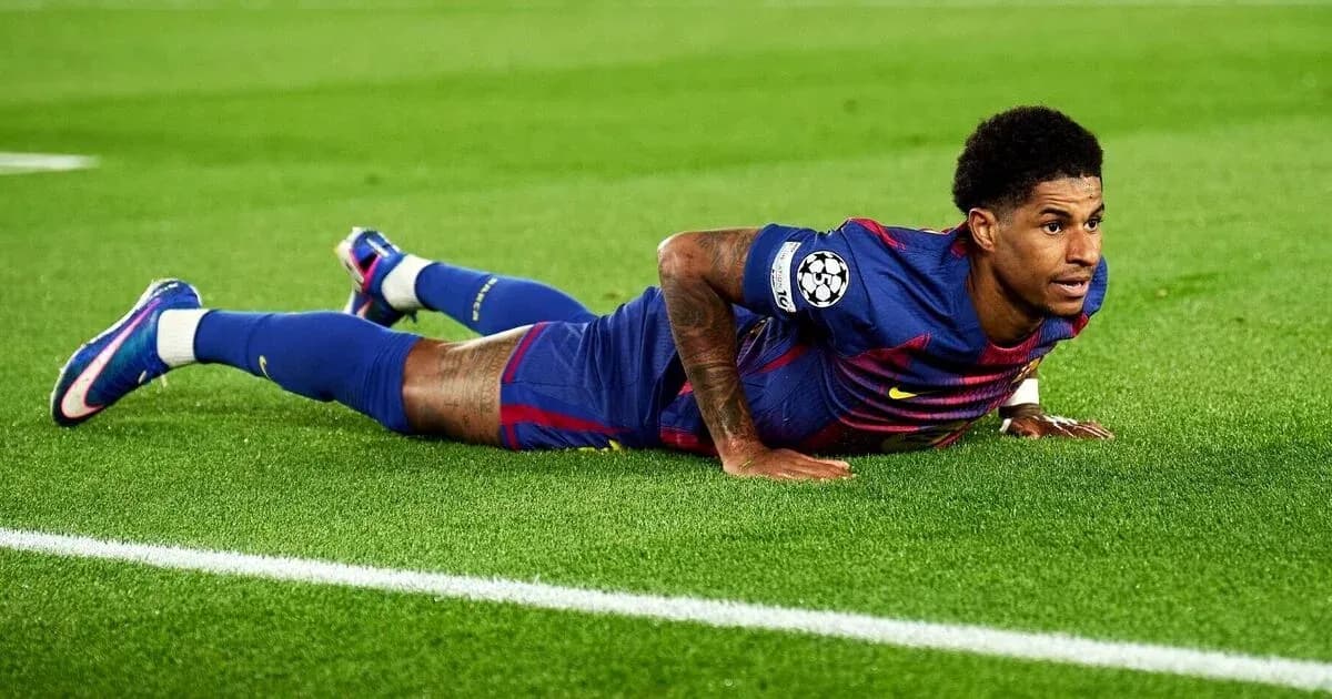 Player on the ground during a football match