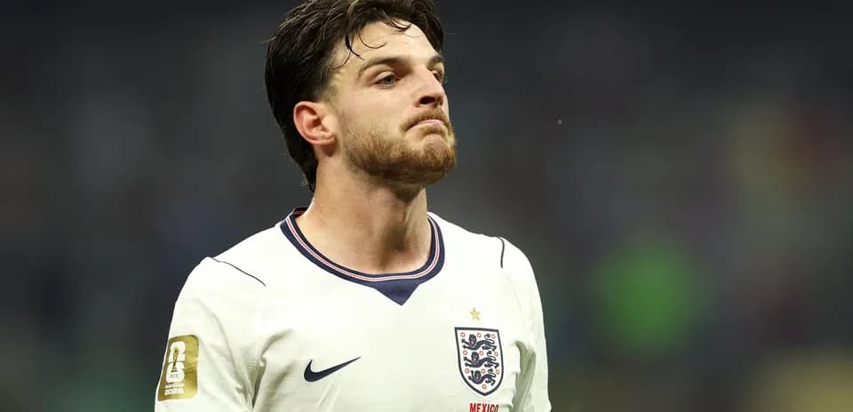 Player wearing England kit during a match