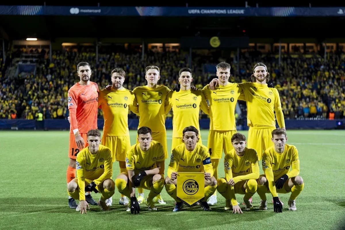 Bodo/Glimt team photo before Champions League match
