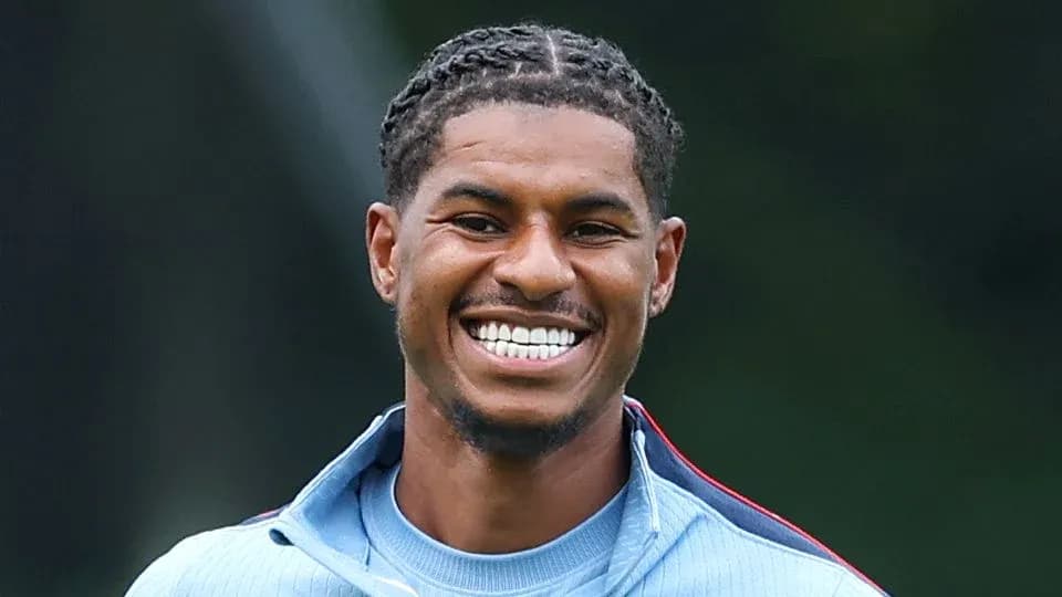 Player smiling during training session