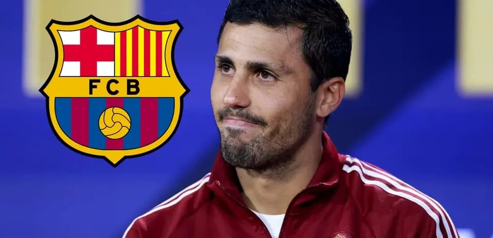 Man in red jacket with FC Barcelona logo