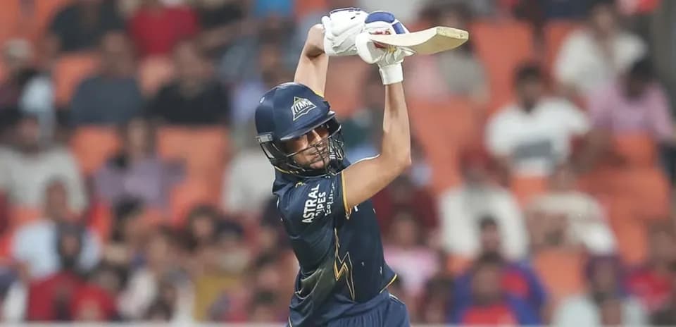 Batsman hitting the ball during a cricket match