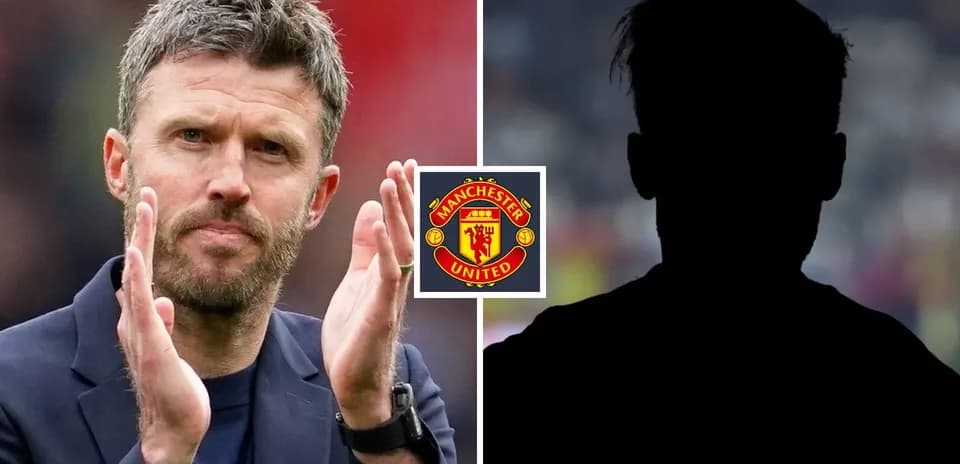 Manager applauding with Manchester United logo in background