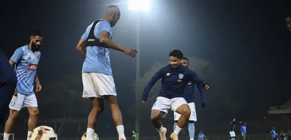 Players training for CAF Confederation Cup match