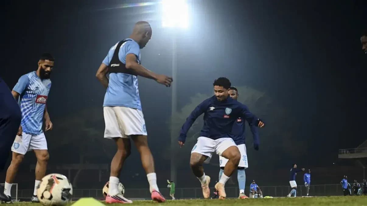 Players training for CAF Confederation Cup match