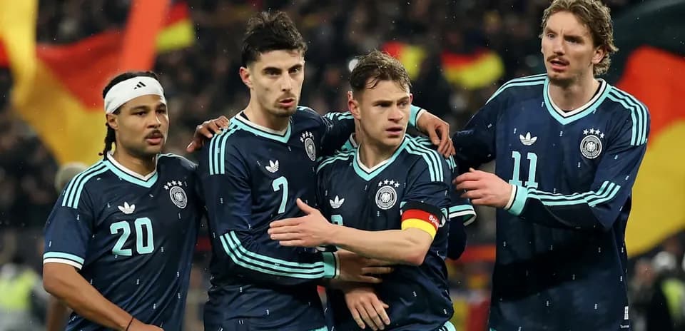 German players celebrating during World Cup match