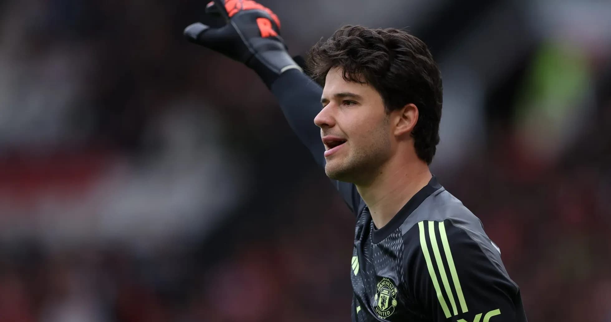 Goalkeeper directing play during a match