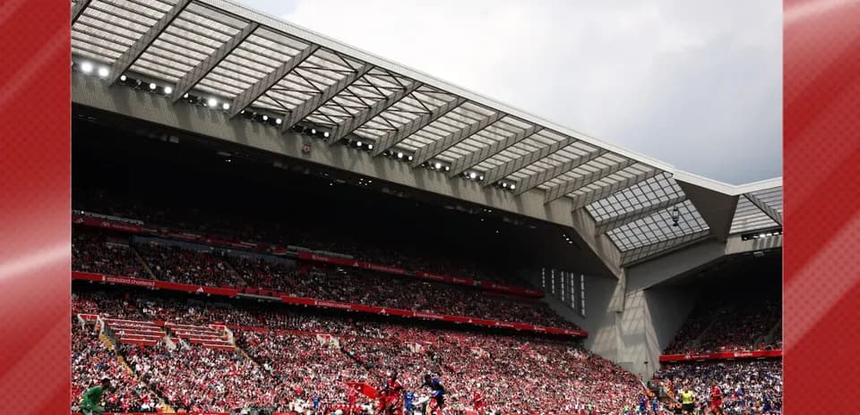 Crowd at stadium during a football match