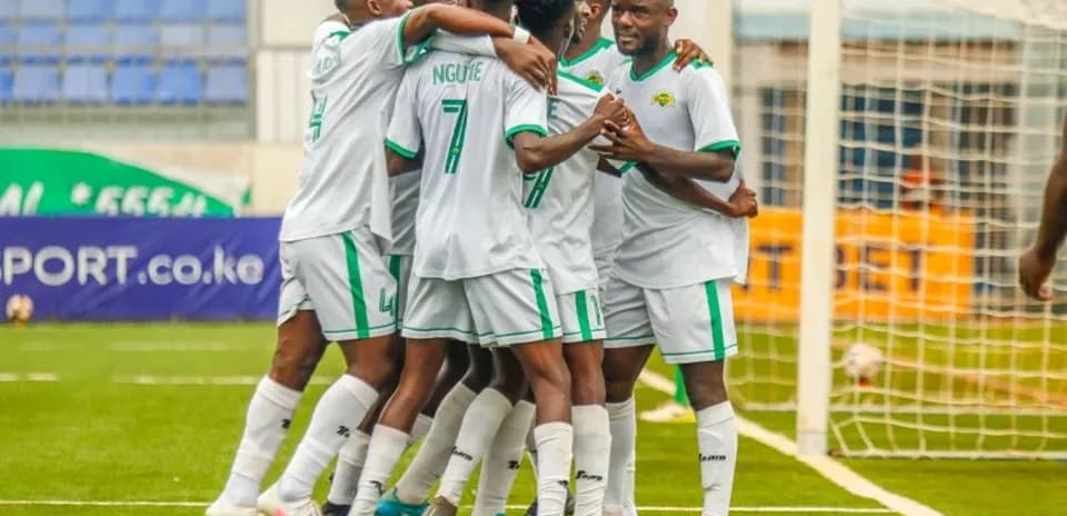 Kariobangi Sharks players celebrating a goal