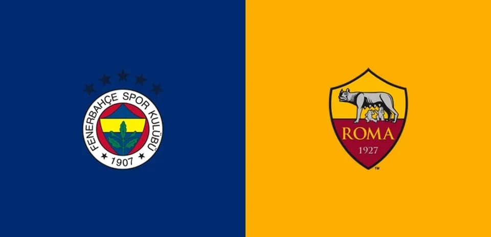 Logos of Fenerbahçe and AS Roma clubs