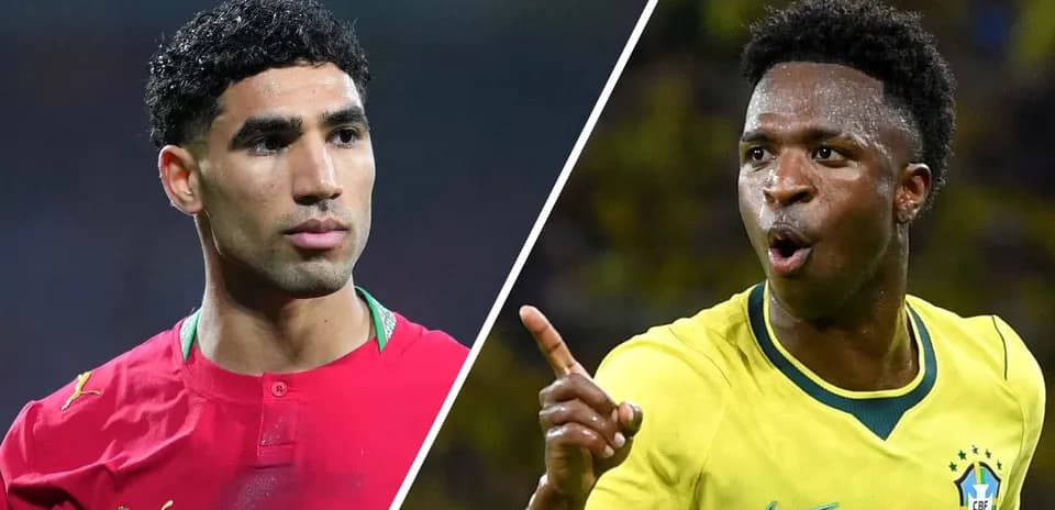 Achraf Hakimi and Vinícius Júnior in match