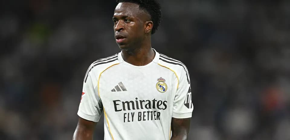 Vinícius Júnior wearing Real Madrid jersey during match