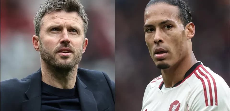 Michael Carrick and Virgil van Dijk during match