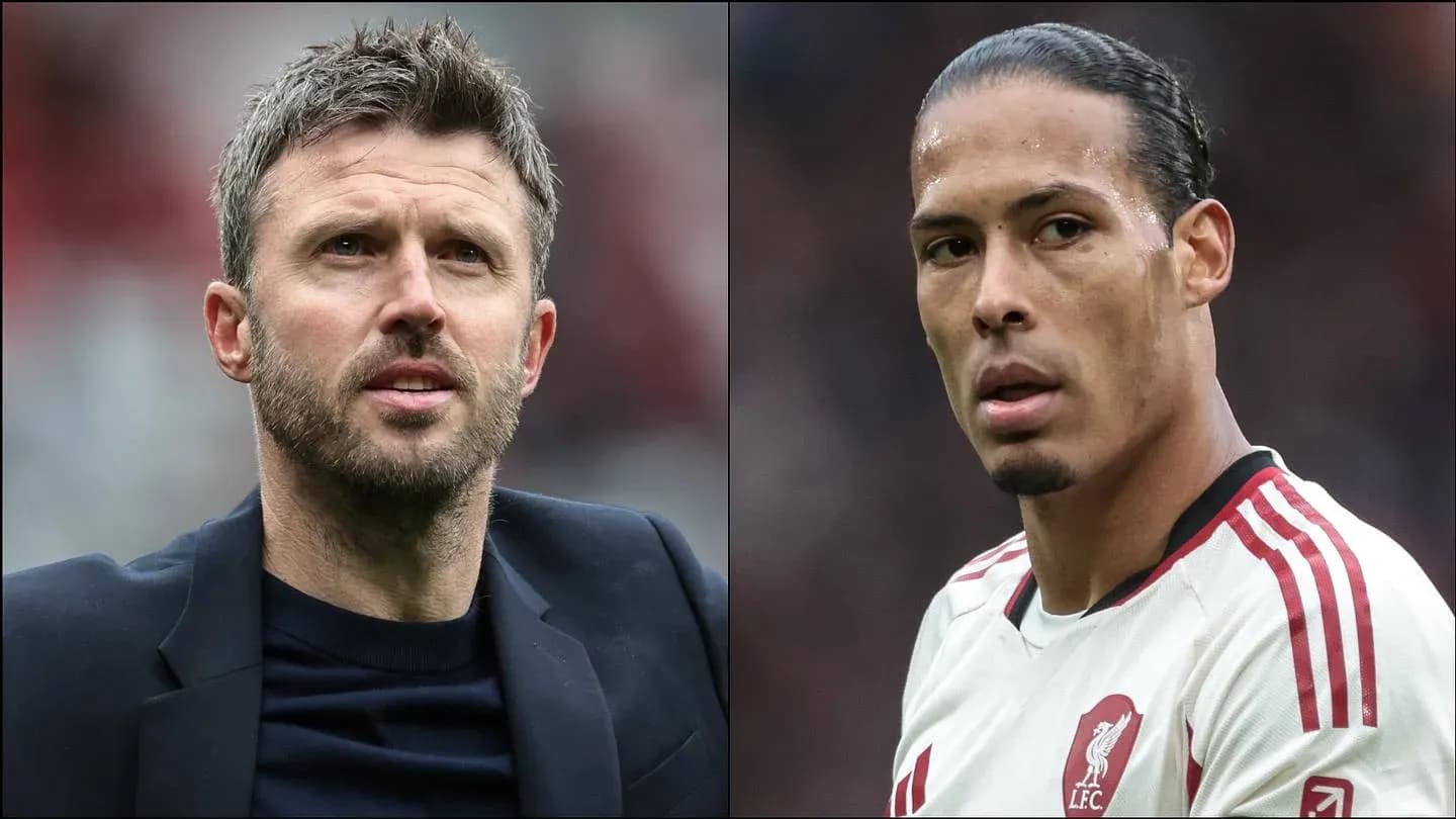 Michael Carrick and Virgil van Dijk during match