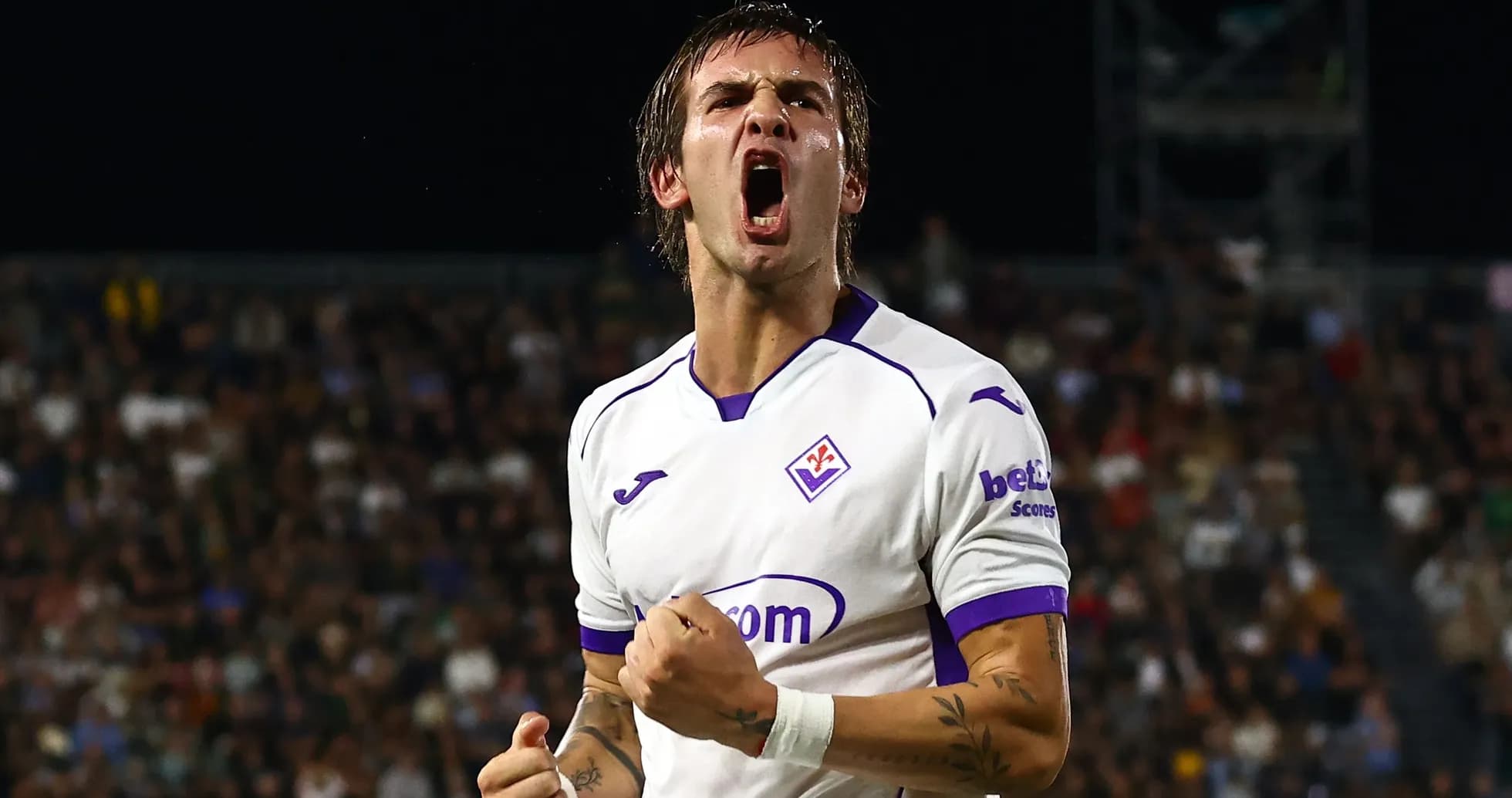 Player celebrating a goal during match