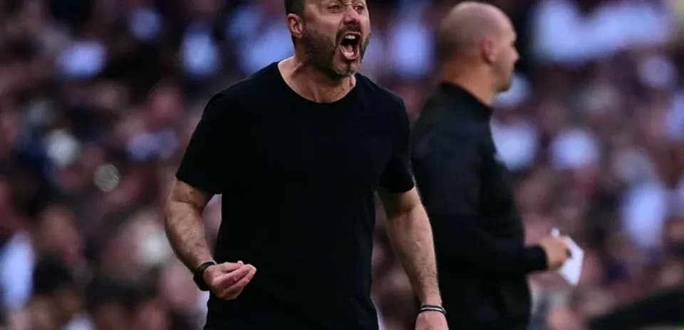 Manager shouting on the sidelines during match