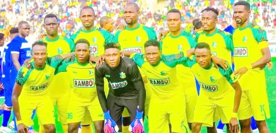 Kano Pillars team posing before the match
