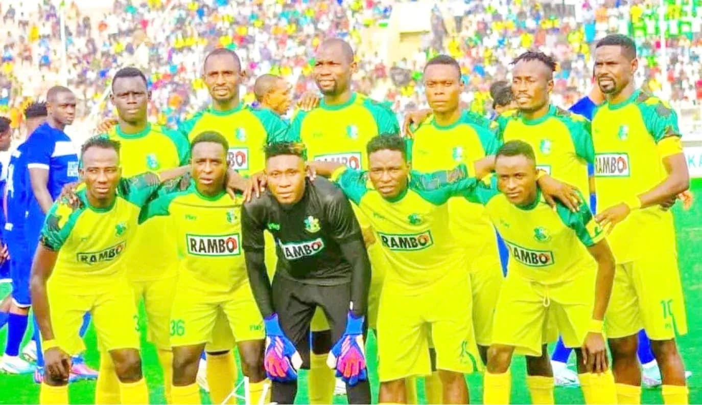 Kano Pillars team posing before the match
