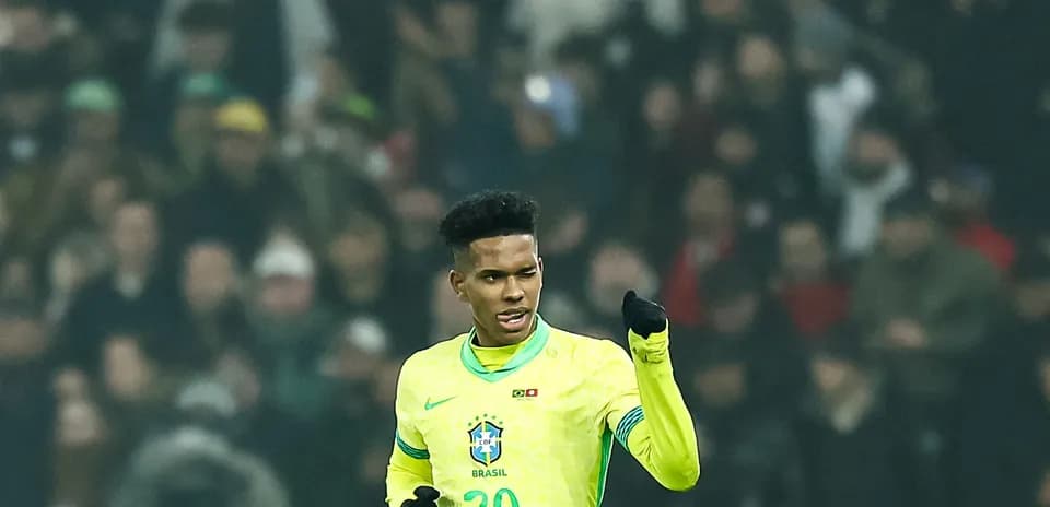 Brazilian player celebrating during a match