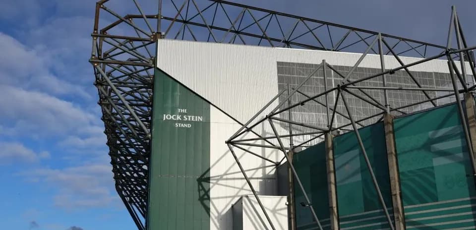 The Jock Stein Stand at a football stadium